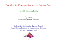 Semidefinite Programming and its Feasible Sets Part II: Spectrahedra