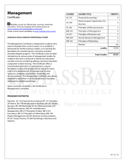 Management - MassBay Community College