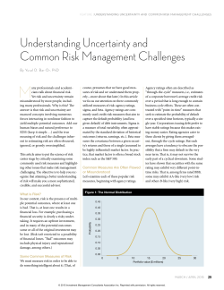 Understanding Uncertainty and Common Risk