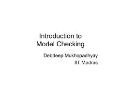 Introduction to Model Checking