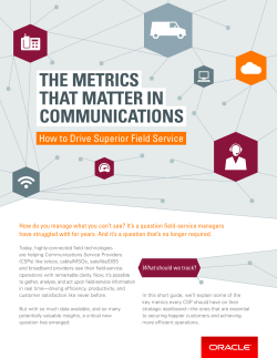 The Metrics that Matter in Communications