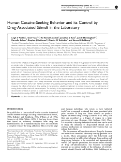Human Cocaine-Seeking Behavior and its Control by Drug