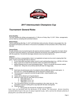2017 Intermountain Champions Cup Tournament
