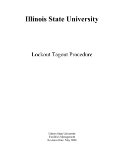 Facilities Management Lockout/Tag out Program