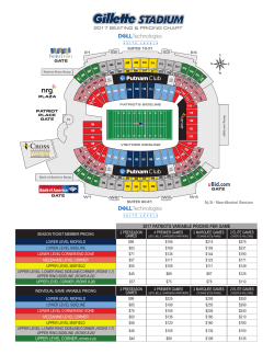 2017 PATRIOTS VARIABLE PRICING PER GAME