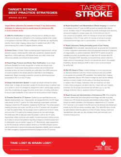 target: stroke best practice strategies