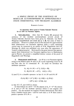 a simple proof of the existence of modular automorphisms in