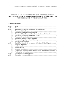 RULES AND PROCEDURES - DG Echo Partners` Website