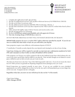 Application process - Relevant Property Management Services