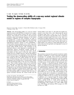 Testing the downscaling ability of a one-way nested