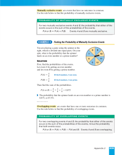 Finding the Probability of Mutually Exclusive Events