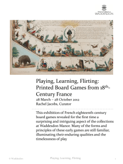 Playing, Learning, Flirting: Printed Board Games