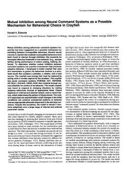 Mutual Inhibition among Neural Command Systems as a Possible
