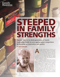 Bigelow Tea, in its third generation of family leadership, holds its