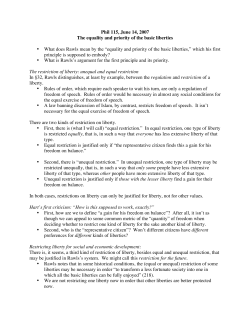 Phil 115, June 14, 2007 The equality and priority of the basic
