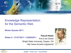 Description Logic SROIQ - Foundations of Semantic Web