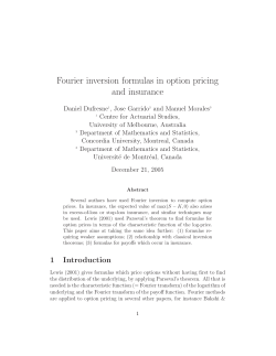 Fourier inversion formulas in option pricing and insurance