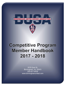 busa member handbook - Birmingham United Soccer Association