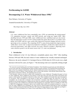 Decomposing U.S Water Withdrawal since 1950