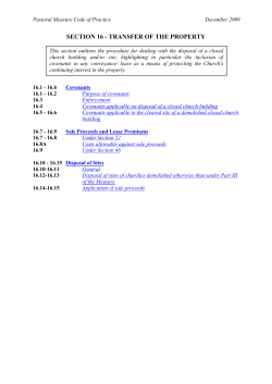 Covenants - The Church of England