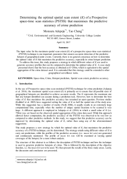 Determining the optimal spatial scan extent (K)