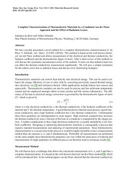 Complete Characterization of Thermoelectric Materials by a