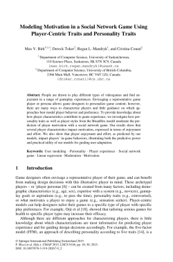 Modeling Motivation in a Social Network Game Using