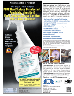 PURE Hard Surface Disinfectant, Fungicide, Virucide