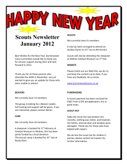 Scout Newsletter January 2012