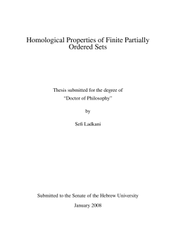 Homological Properties of Finite Partially Ordered Sets