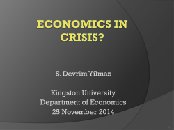 S. Devrim Yilmaz Kingston University Department of Economics 25