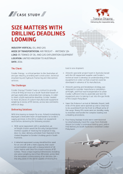 size matters with drilling deadlines looming