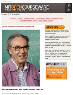 January 2013 - MIT OpenCourseWare