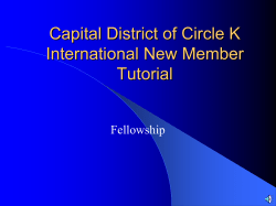 Fellowship Tutorial - Circle K International!