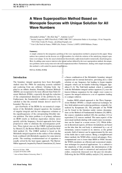 A Wave Superposition Method Based on Monopole Sources with