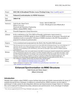 Text Proposal to the 802.16m SDD