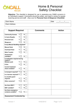 home-personal-safety-checklist