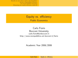 Equity vs. efficiency