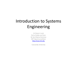 Introduction to Systems Engineering