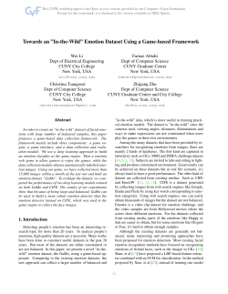 Towards An "In-The-Wild" Emotion Dataset Using a Game