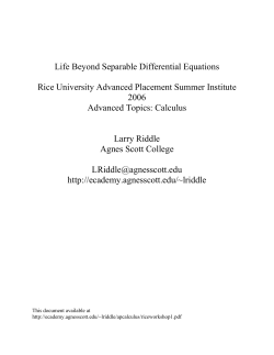 Solving Separable Differential Equations