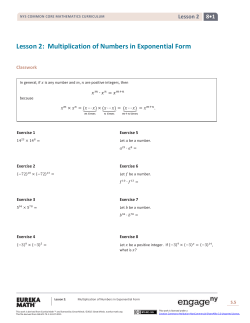Grade 8 Mathematics Module 1, Topic A, Lesson 2