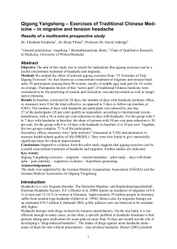 for migraine and tension headache - qigong-und