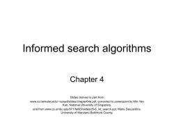 Informed search algorithms - Villanova Computer Science