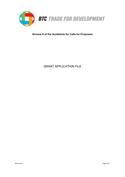 Annex A : Grant Application File