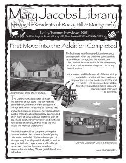 First Move into the Addition Completed