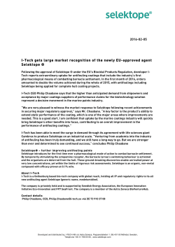 I-Tech gets large market recognition of the newly EU