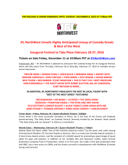 JFL NorthWest Unveils Highly Anticipated Lineup of Comedy Greats