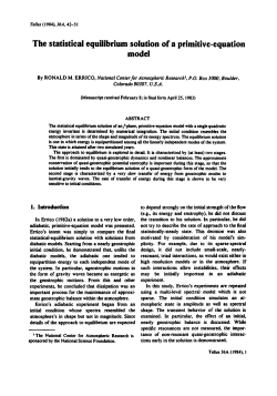 The statistical equilibrium solution of a primitive