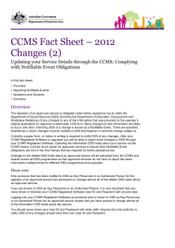 CCMS Fact Sheet &ndash; 2012 Changes (2)